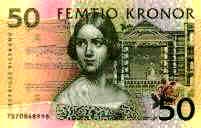 Since 1996, Jenny Lind's portrait adorns the Swedish 50-kr banknote (referring to Bellini's Norma).