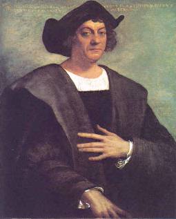 Christopher Columbus (1451-1506), born in Genoa, Italy.  Commissioned by the King and Queen of Spain,  Columbus became one of the greatest sea men and explorers.  He discovered the Americas in 1492.