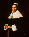 "Portrait of an Elderly Lady" (1633), National Gallery of Art, Washington, D.C.  Earlier portraits by Hals are noted for their lively facial expressions and the bold use of colour.   Christie's Images Inc. 2001.