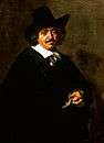 "Portrait of a Gentleman" (1630), Buckingham Palace, London, by  Frans Hals (1582-1666).  Hals was born in Antwerp and spent most of his life in Haarlem, The Netherlands.   Christie's Images Inc. 2001.