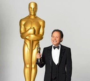 Oscar of the Academy Award clutching a sword.