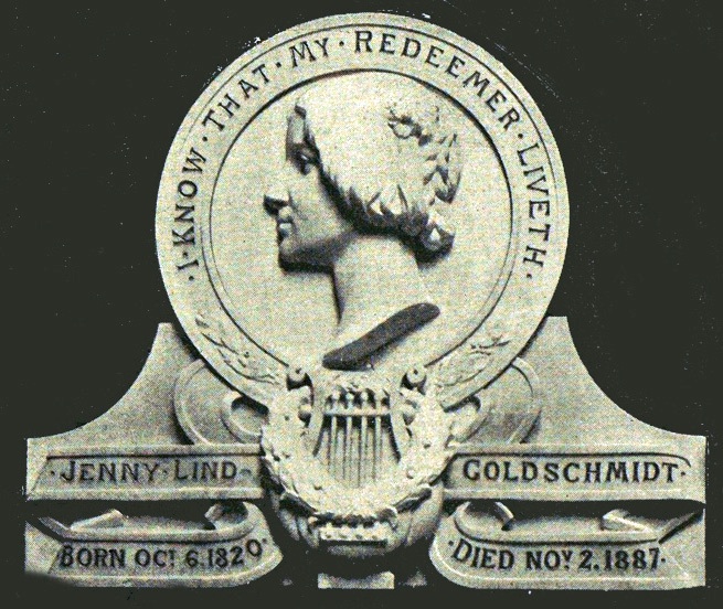 Jenny Lind's memorial plaque in Poets' Corner of Westminster Abbey, next to Hndel and Shakespeare (placed in 1894).